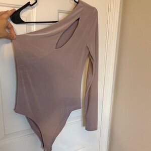 Forever 21 Asymmetrical Mauve Bodysuit